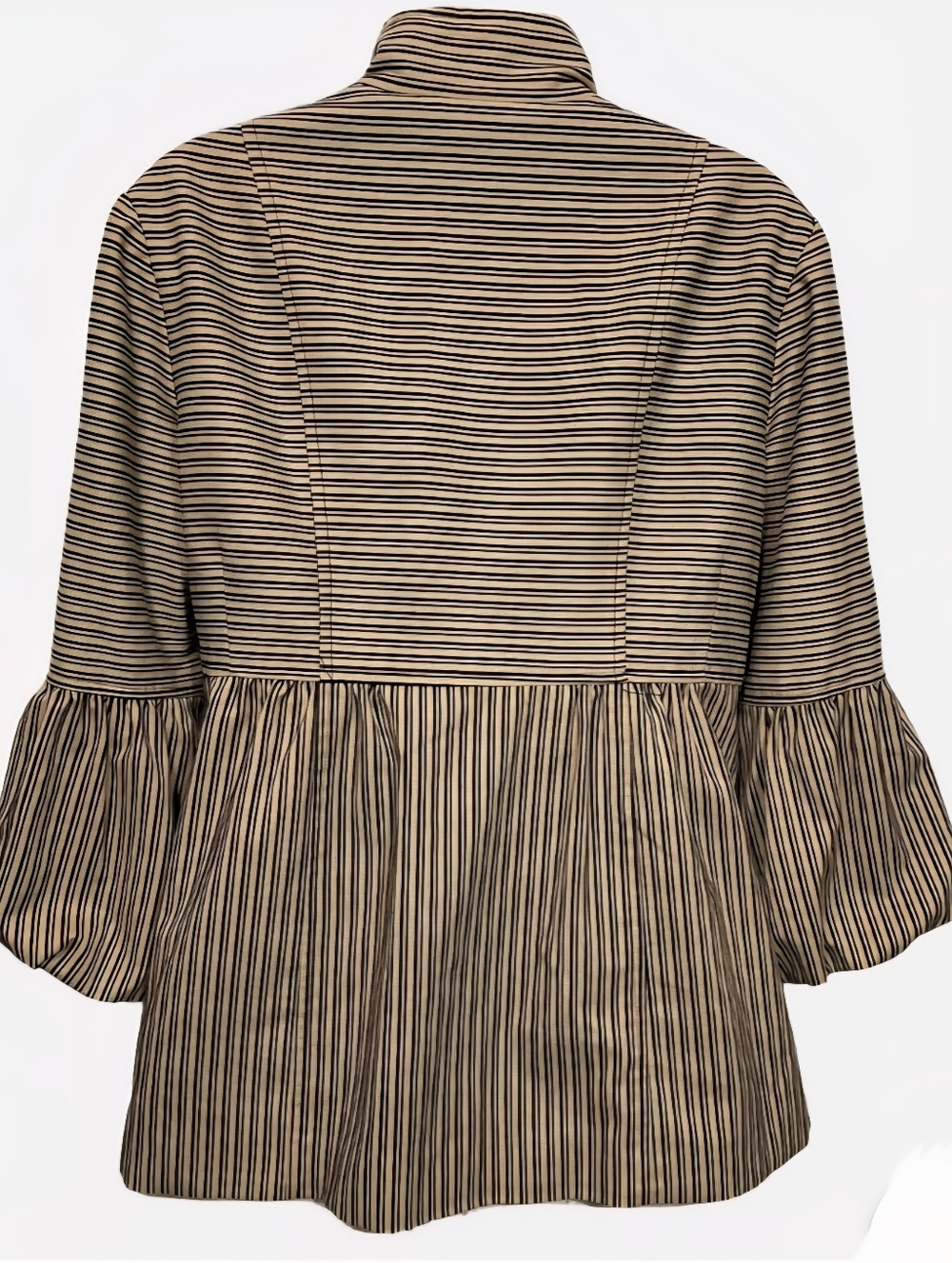 NANETTE LEPORE | "Roulette Wheel" Peplum-style Striped Jacket | Size 8 - Picture 7 of 7